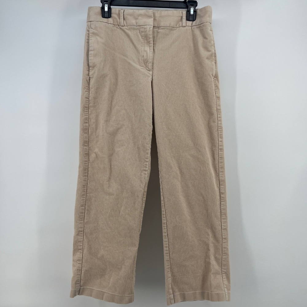 Banana Republic Womens Tan Corduroy Straight Trouser Pants Beige Size 6 Stretch - Picture 1 of 7